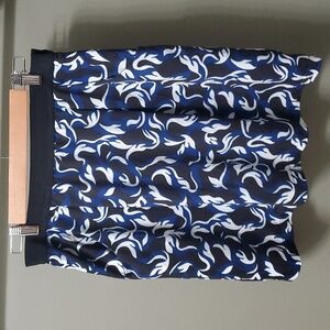 Fairway & Greene Skorts Womens Sz 8 Blue Black White Abstract Golf Active Skirt